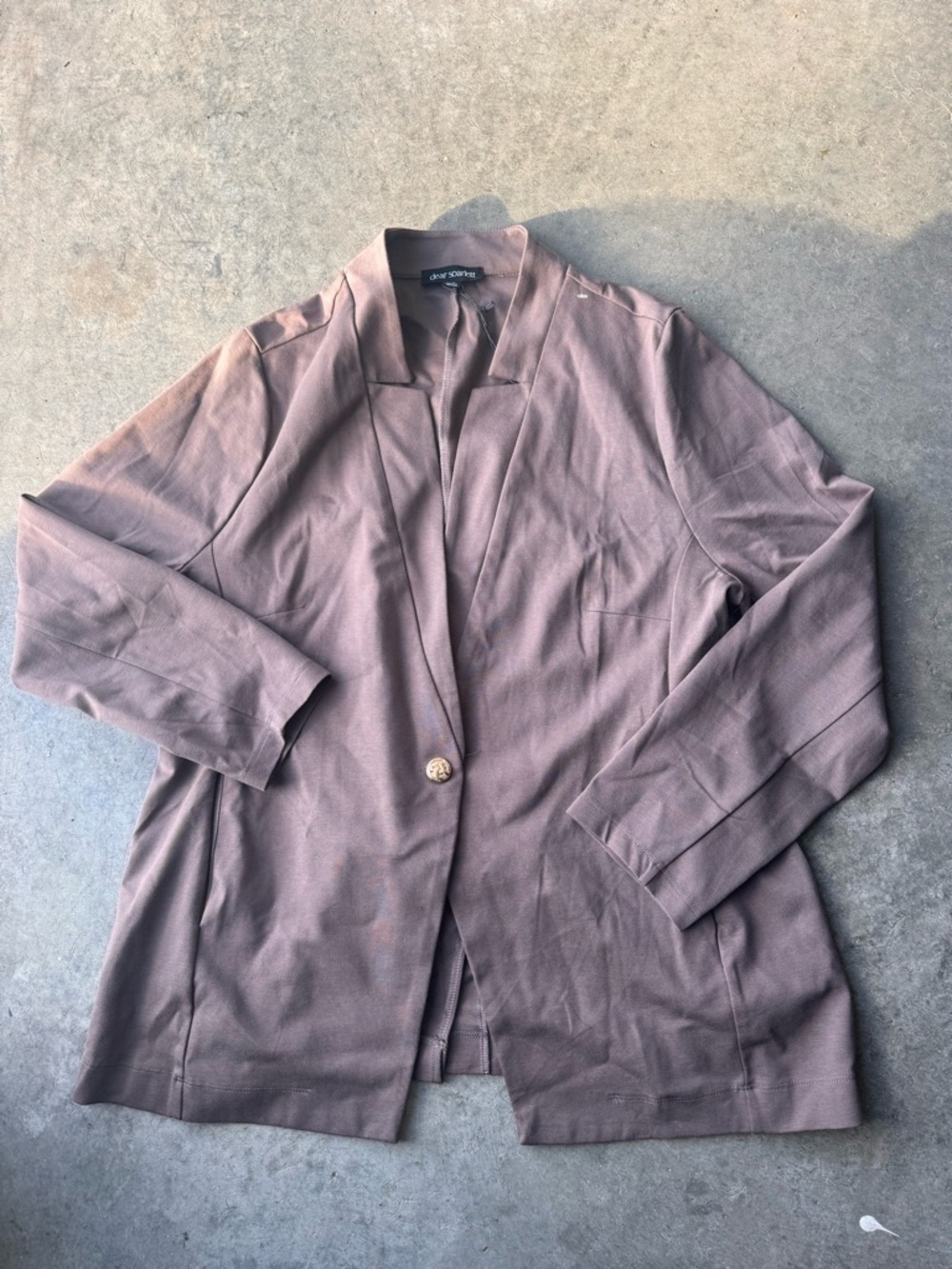 Scarlett Mauve-Taupe Single-Button Blazer Jacket